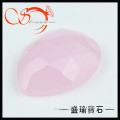 milky pink pear cut gemstone glass GLPS0068